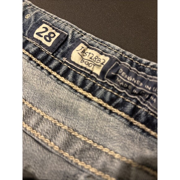 Miss Me Women 28 JP572882 Boot Thick Stitch Embroidered Pocket Jeans Distressed - Picture 4 of 13